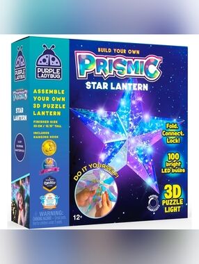 PURPLE LADYBUG Prismic Star Lantern Craft Kit - Room Light Decoration, Gifts